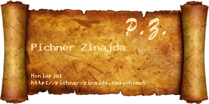 Pichner Zinajda névjegykártya